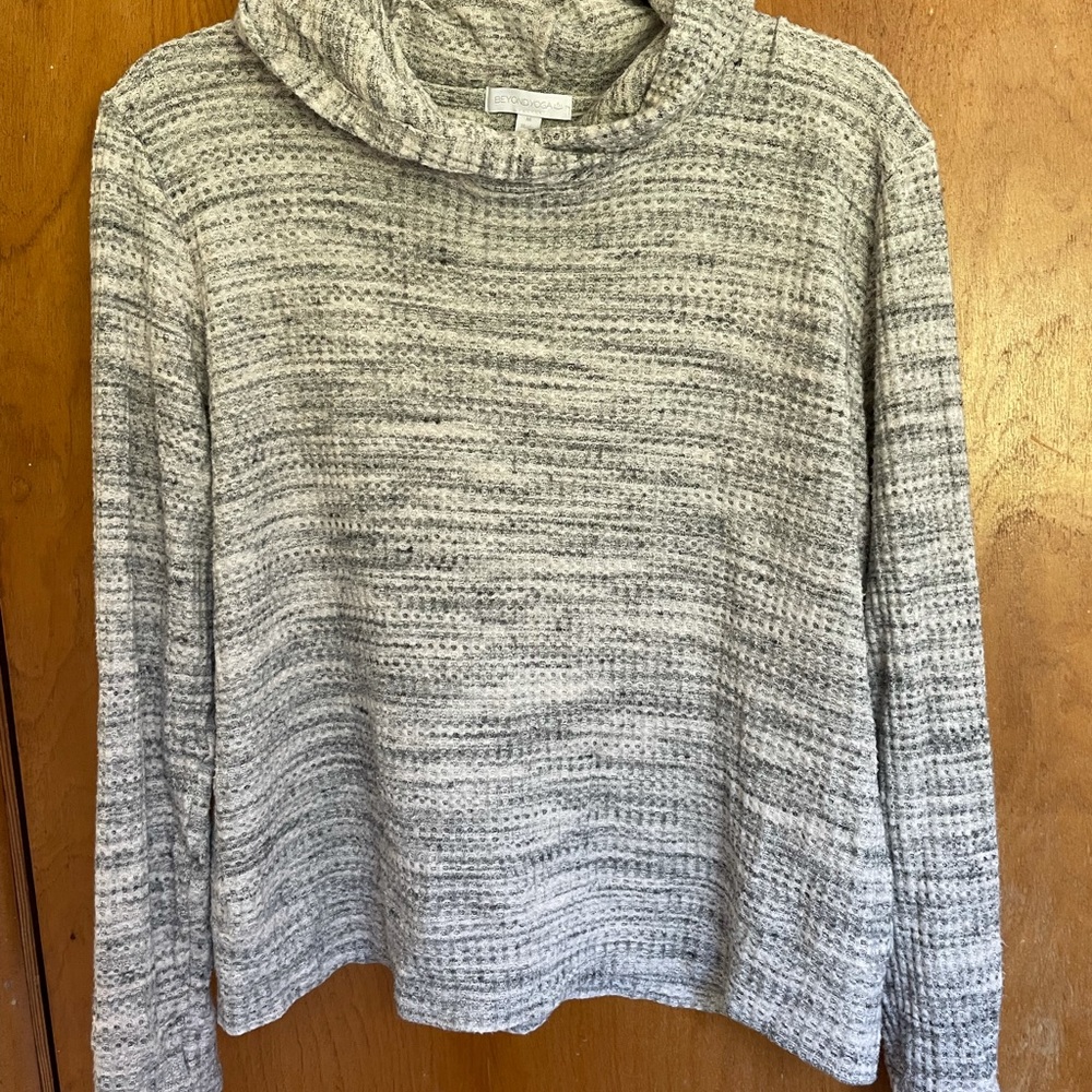 Beyond yoga waffle hoodie cream heather